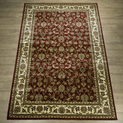 Российский прямой бежевый ковер акварель 20624